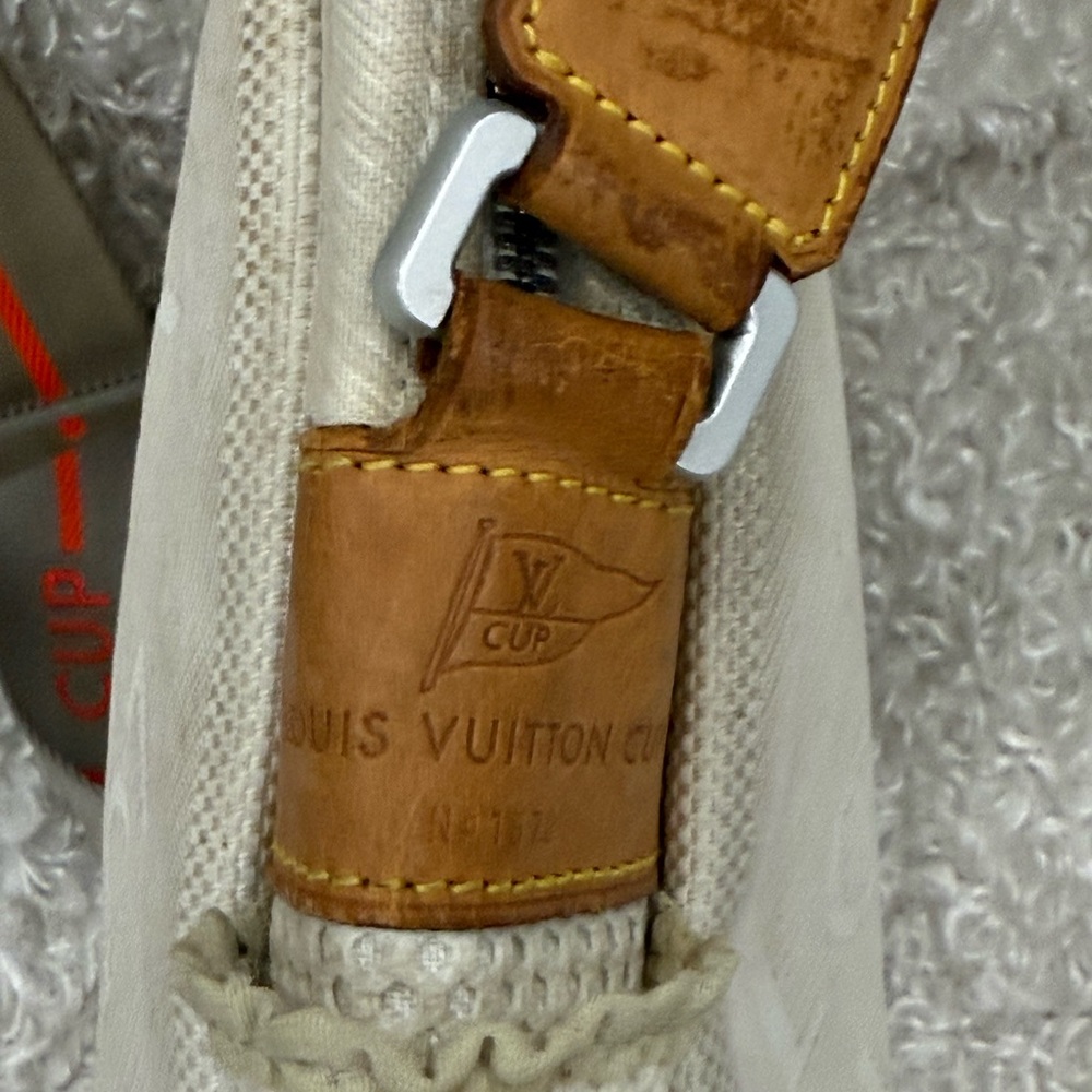 Louis Vuitton Gray and Brown Messenger Bag with Leather Accents - Picture 7 of 14